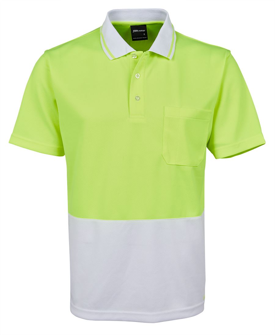 JB's Wear - Adults Hi Vis Non Cuff Polo - 6HVNC