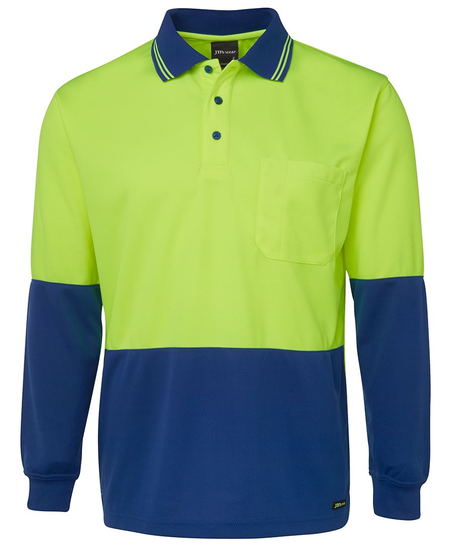 JB's Wear - Hi Vis Long Sleeve - Traditional Polo - 6HVPL