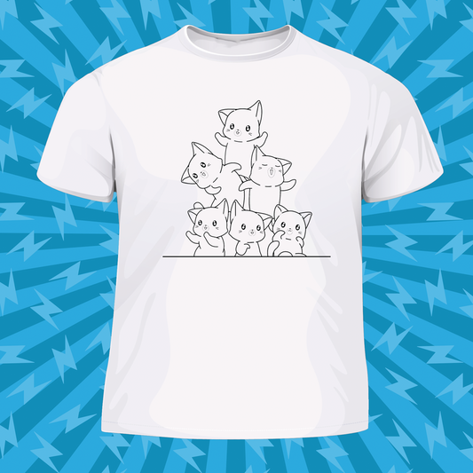 Kids "Colour My Tee" (Cats #1)
