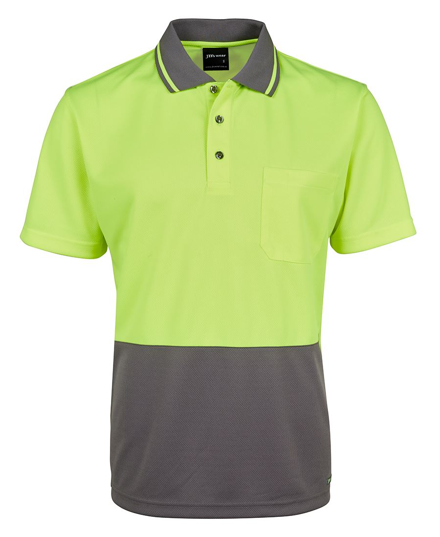 JB's Wear - Adults Hi Vis Non Cuff Polo - 6HVNC