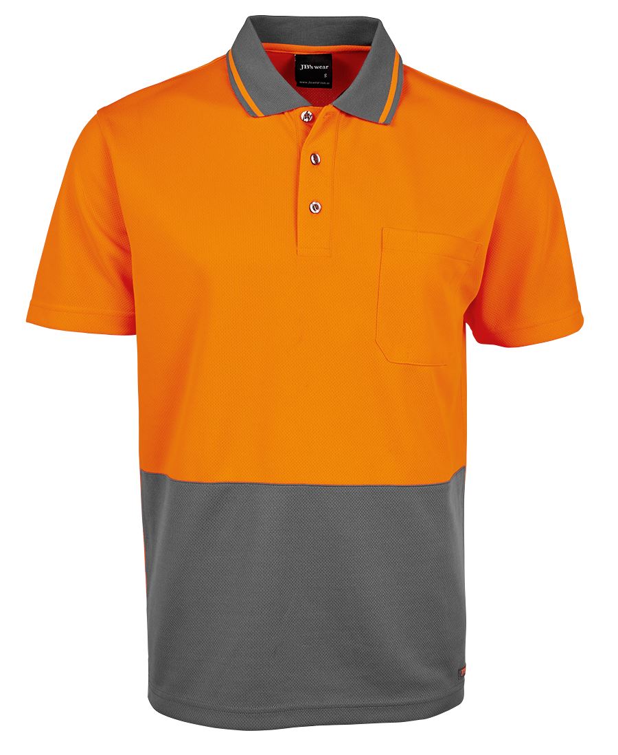 JB's Wear - Adults Hi Vis Non Cuff Polo - 6HVNC