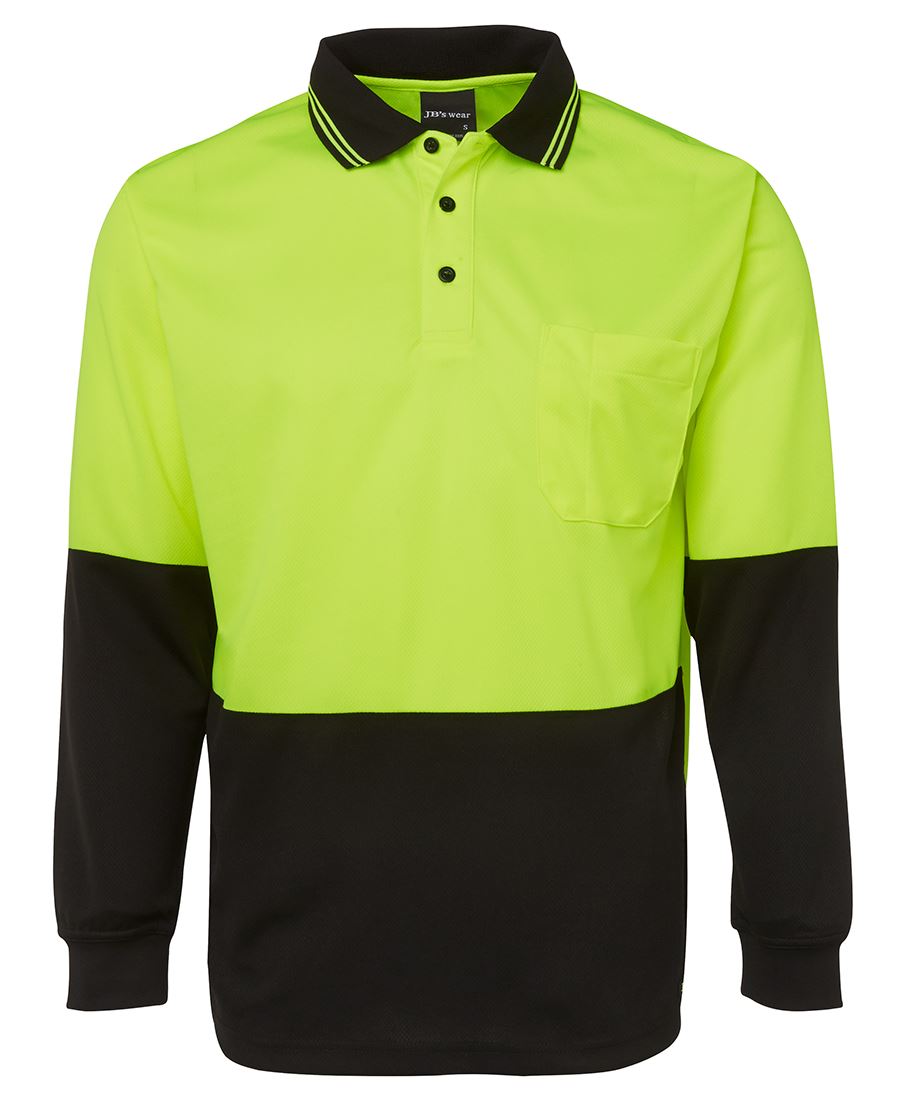 JB's Wear - Hi Vis Long Sleeve - Traditional Polo - 6HVPL