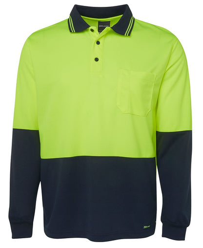 JB's Wear - Hi Vis Long Sleeve - Traditional Polo - 6HVPL