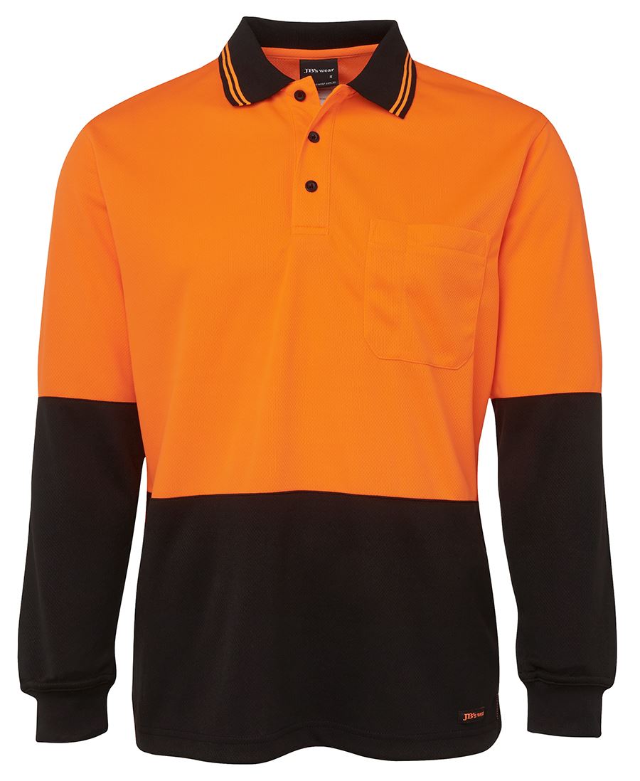 JB's Wear - Hi Vis Long Sleeve - Traditional Polo - 6HVPL