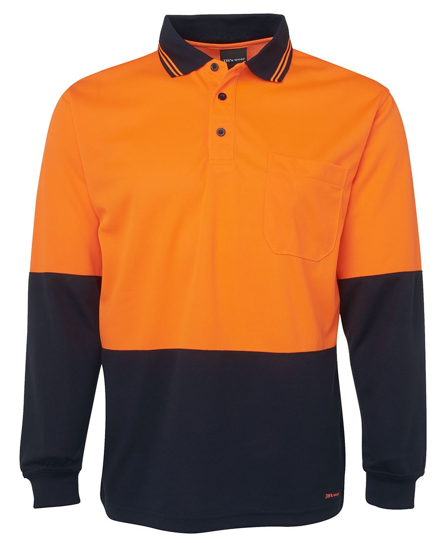 JB's Wear - Hi Vis Long Sleeve - Traditional Polo - 6HVPL