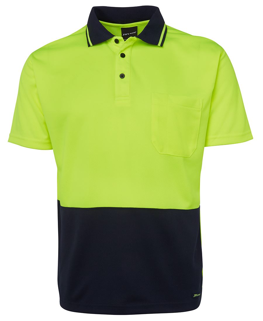 JB's Wear - Adults Hi Vis Non Cuff Polo - 6HVNC