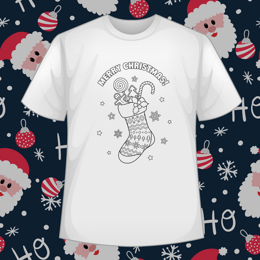 Kids Christmas "Colour My Tees" (Stocking #1)