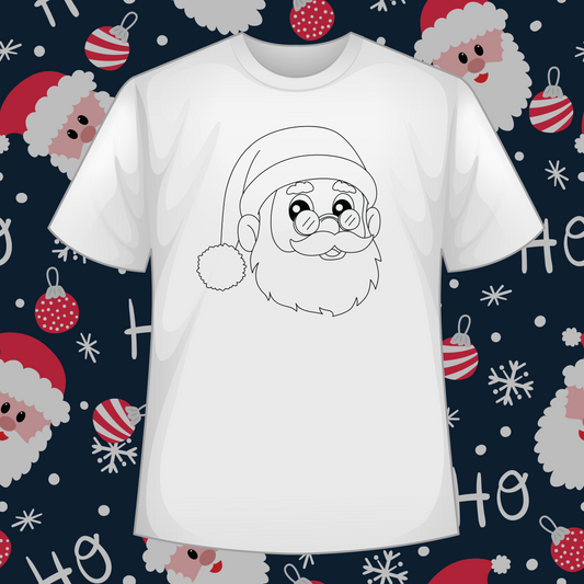 Kids Christmas "Colour My Tees" (Santa #1)