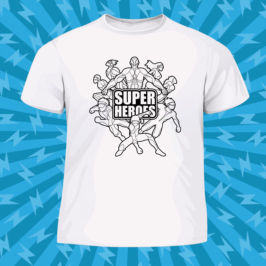 Kids "Colour My Tee" (Super Hero's #1)